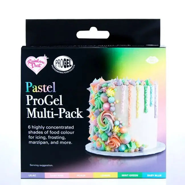 Rainbow Dust ProGel Pastellfarben-Set - Lebensmittelfarben Sugar Sweet Kitchen