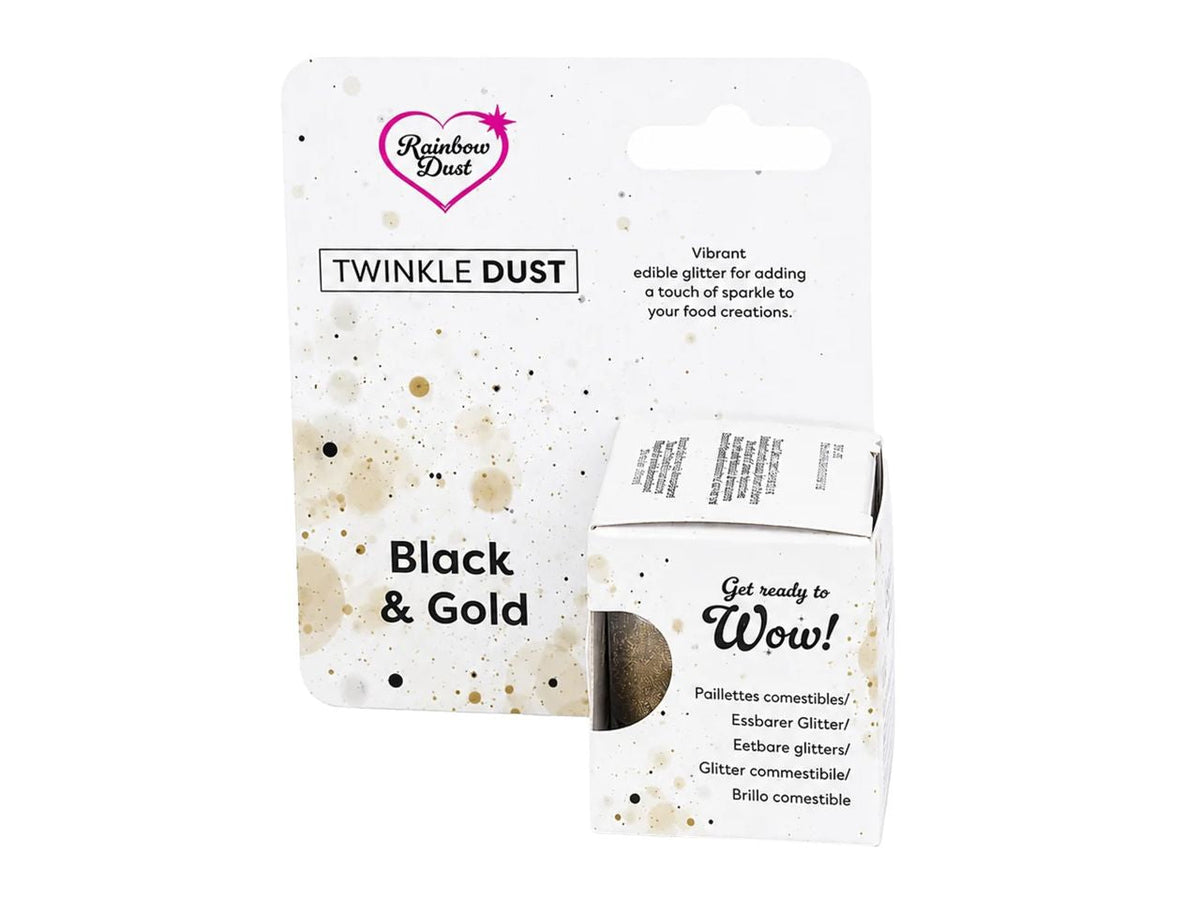 Rainbow Dust Twinkle Black Gold 5g - Lebensmittelfarben Sugar Sweet Kitchen