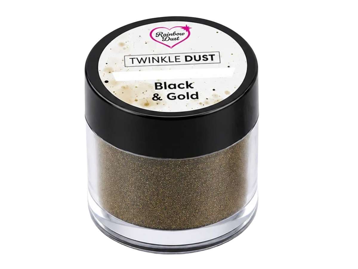 Rainbow Dust Twinkle Black Gold 5g - Lebensmittelfarben Sugar Sweet Kitchen