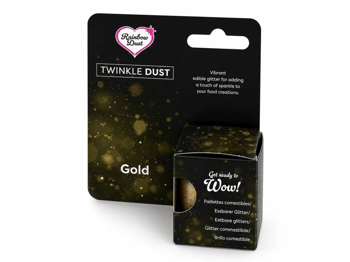 Rainbow Dust Twinkle Gold 5g - Lebensmittelfarben Sugar Sweet Kitchen