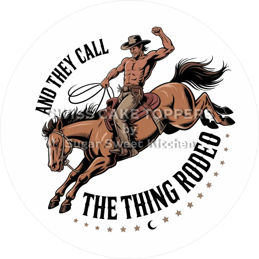 Rodeo-Tortenaufleger11 - personalisierbar - Fondant- Torten- & Cupcakeaufleger Sugar Sweet Kitchen