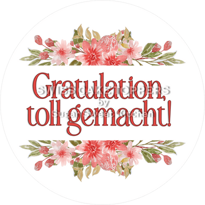 Schöner Abschluss- & Prüfungs-Tortenaufleger9 - personalisierbar