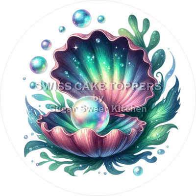 Schöner Muschel-Tortenaufleger4- personalisierbar