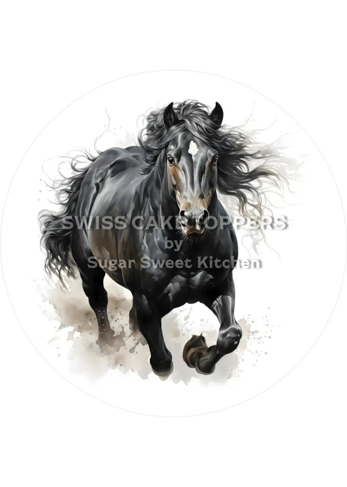 Schöner Pferde-Tortenaufleger14 - personalisierbar - Fondant- Torten- & Cupcakeaufleger Sugar Sweet Kitchen