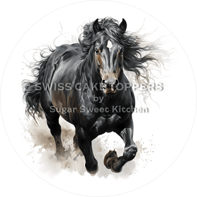 Schöner Pferde-Tortenaufleger14 - personalisierbar