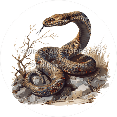 Schöner Schlangen-Tortenaufleger10 - personalisierbar