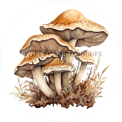 Schöner Tortenaufleger mit Pilzen4 - personalisierbar