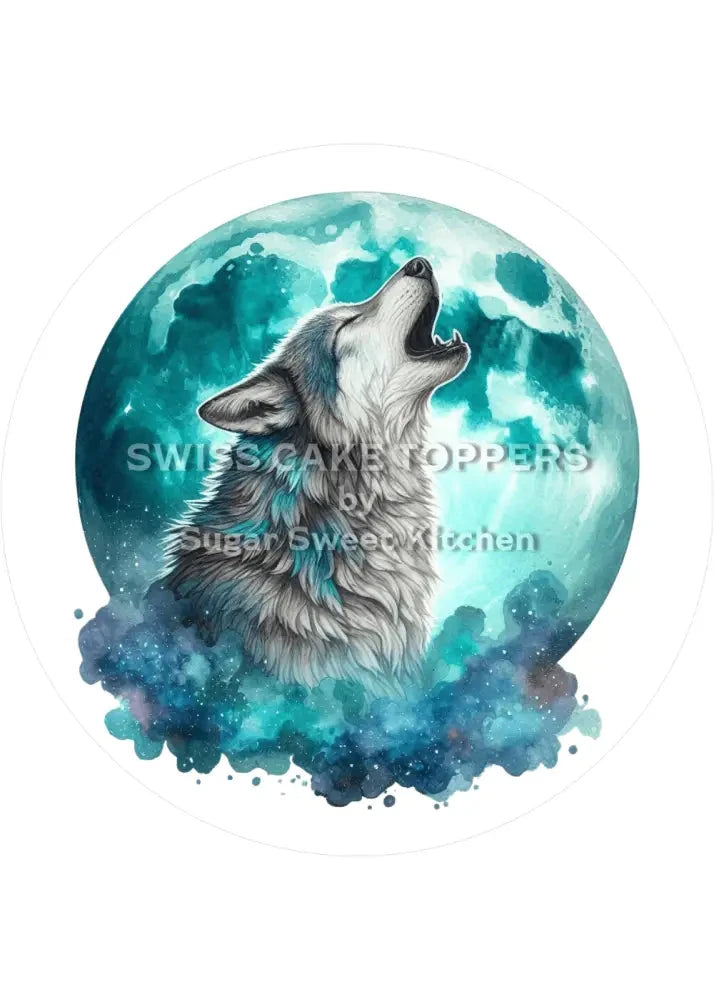 Schöner Wolf-Tortenaufleger4 - personalisierbar - Fondant- Torten- & Cupcakeaufleger Sugar Sweet Kitchen