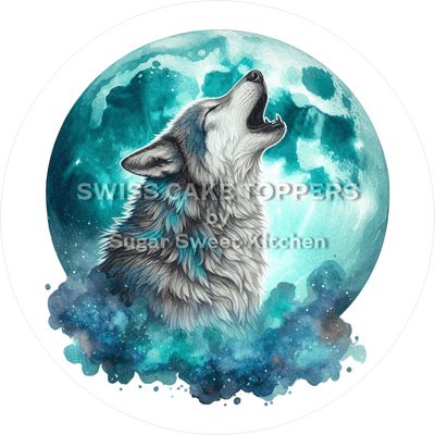 Schöner Wolf-Tortenaufleger4 - personalisierbar