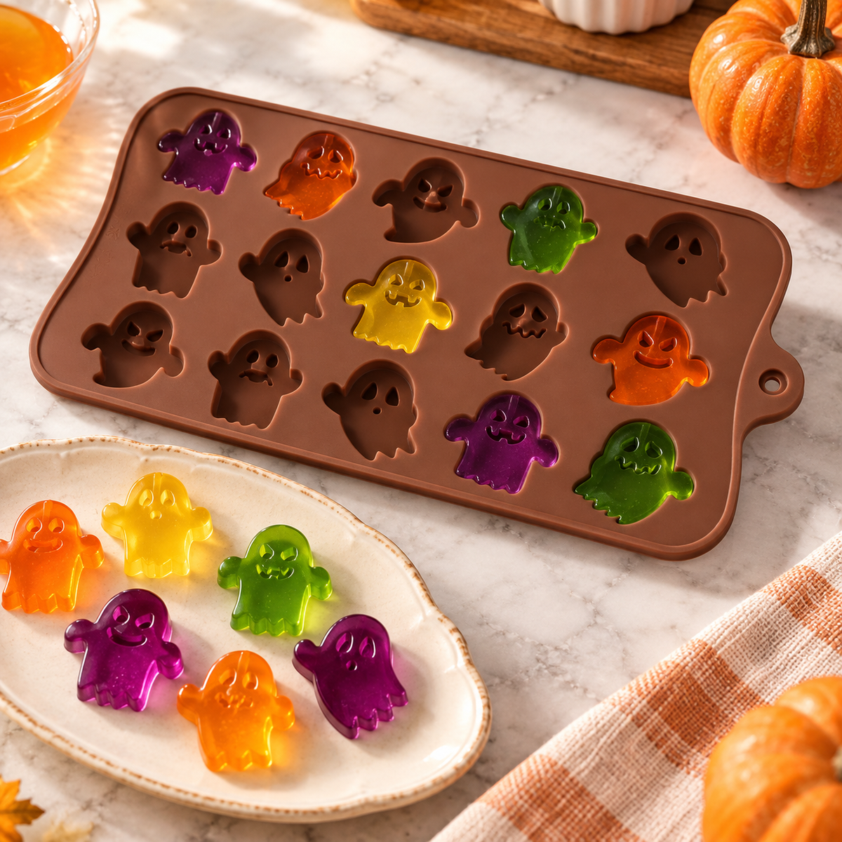 Schokoladen- & Pralinenform Geister / 1 Stk. - Schokoladenform Sugar Sweet Kitchen