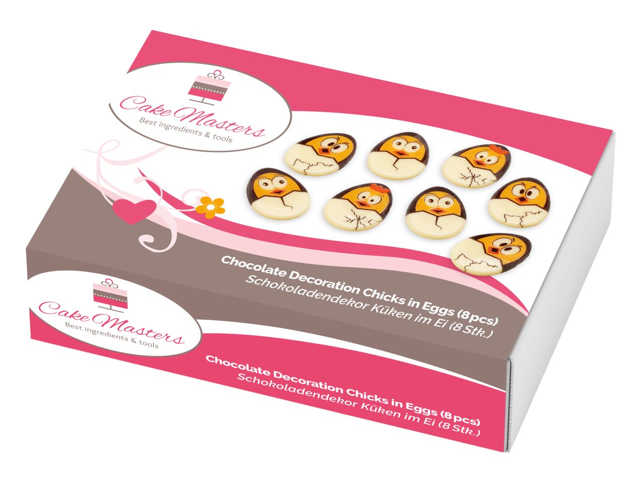 Schokoladendekor Küken im Ei / 8Stk. - Schokolade Sugar Sweet Kitchen