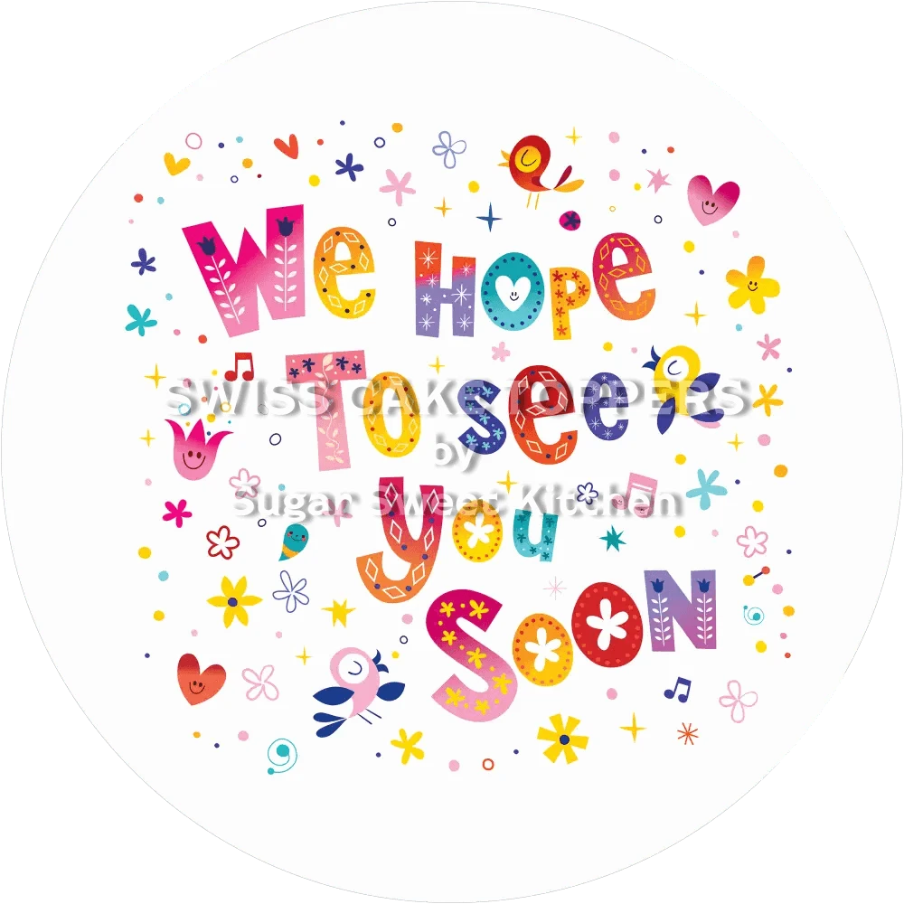 ’See You soon’ Abschied-Tortenaufleger7 - personalisierbar - Fondant- Torten- & Cupcakeaufleger Sugar Sweet Kitchen