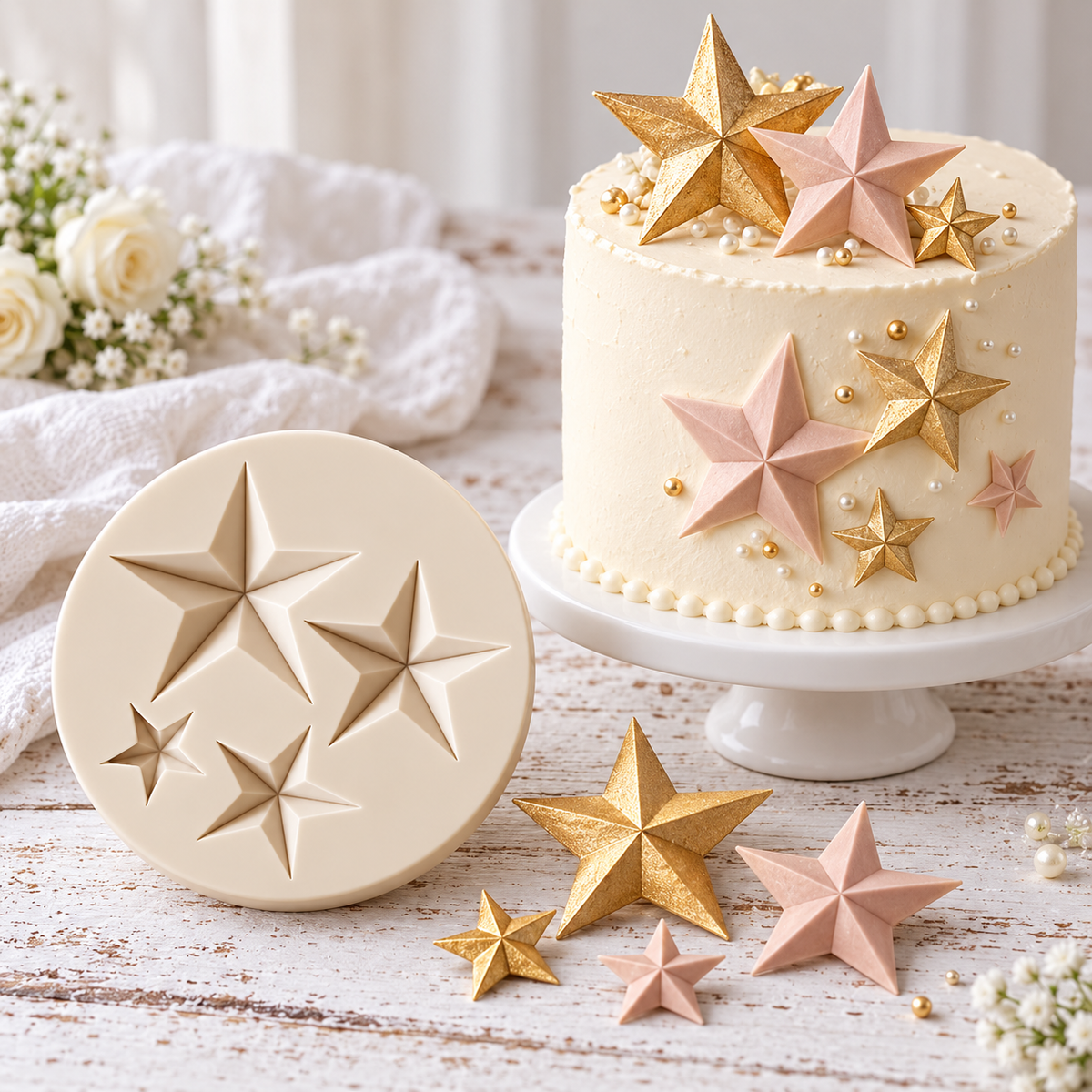 Silikonform Sterne / 8,3cm - Silikonformen Sugar Sweet Kitchen