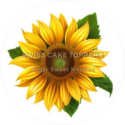 Sonnenblumen-Tortenaufleger32- personalisierbar