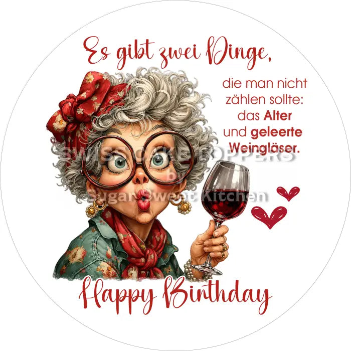 Tortenaufleger Geburtstag lustig 12 – essbar & personalisierbar - Fondant- Torten- Cupcakeaufleger Sugar Sweet Kitchen