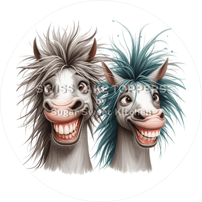 Spassiger Pferde-Tortenaufleger18 - personalisierbar