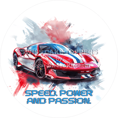 Speed Auto-Tortenaufleger11  - personalisierbar