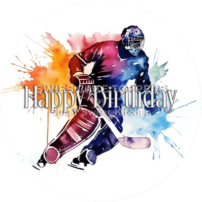 Sport-Tortenaufleger Eishockey1 - personalisierbar