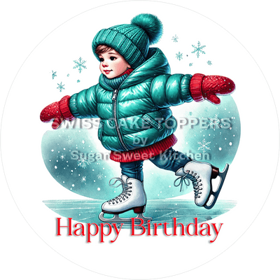 Sport-Tortenaufleger Eiskunstlauf1 - personalisierbar