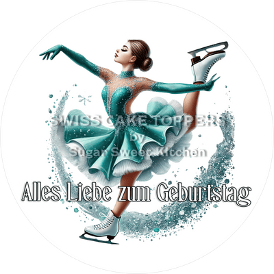 Sport-Tortenaufleger Eiskunstlauf3 - personalisierbar