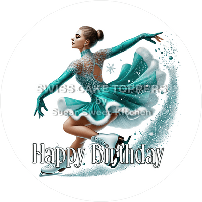 Sport-Tortenaufleger Eiskunstlauf4 - personalisierbar