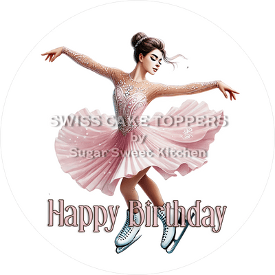 Sport-Tortenaufleger Eiskunstlauf5 - personalisierbar