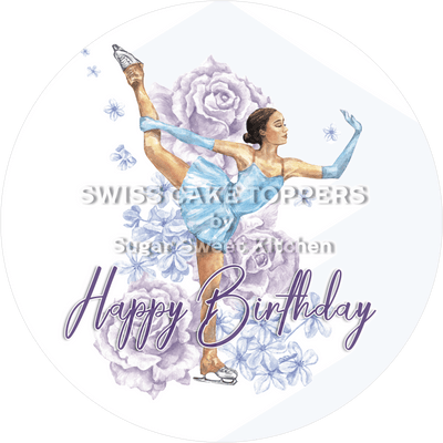 Sport-Tortenaufleger Eiskunstlauf6 - personalisierbar