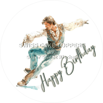 Sport-Tortenaufleger Eiskunstlauf7 - personalisierbar