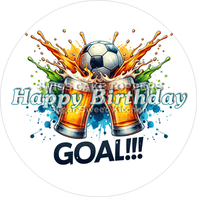 Sport-Tortenaufleger Fussball4 - personalisierbar