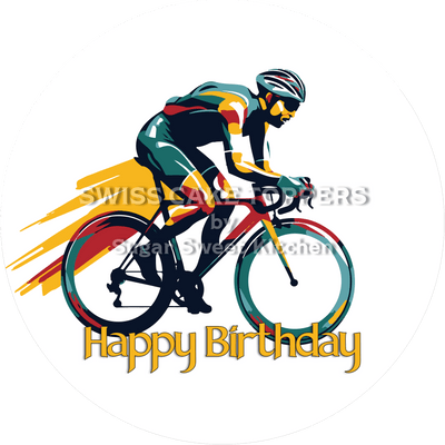 Sport-Tortenaufleger Radrennen3 - personalisierbar