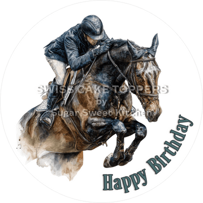 Sport-Tortenaufleger Reiten3 - personalisierbar