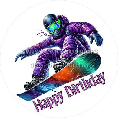 Sport-Tortenaufleger Snowboard3 - personalisierbar