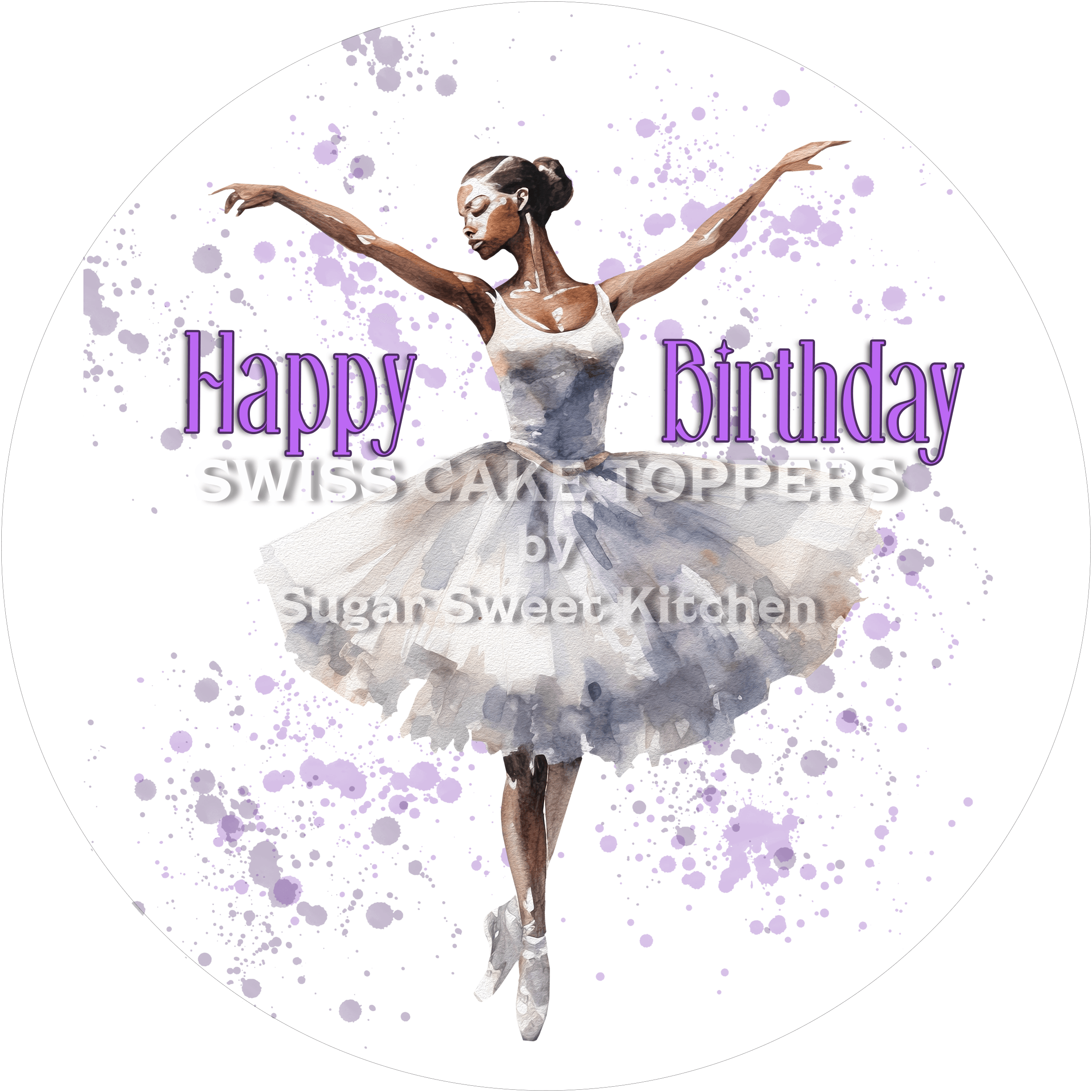 Sport-Tortenaufleger Tanzen10 - personalisierbar - Fondant- Torten- & Cupcakeaufleger Sugar Sweet Kitchen