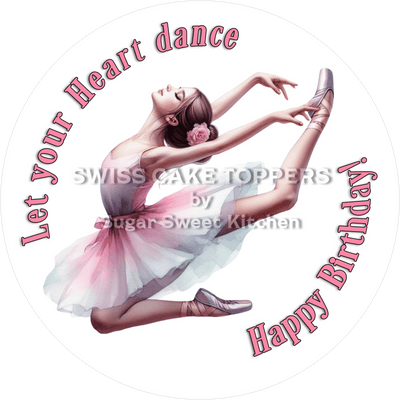 Sport-Tortenaufleger Tanzen9 - personalisierbar