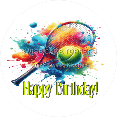 Sport-Tortenaufleger Tennis1- personalisierbar