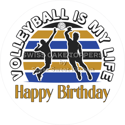 Sport-Tortenaufleger Volleyball10 - personalisierbar