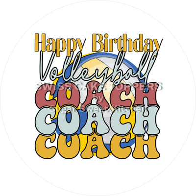 Sport-Tortenaufleger Volleyball7 - personalisierbar