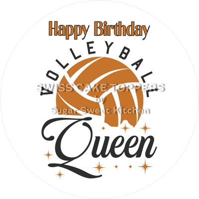 Sport-Tortenaufleger Volleyball8 - personalisierbar