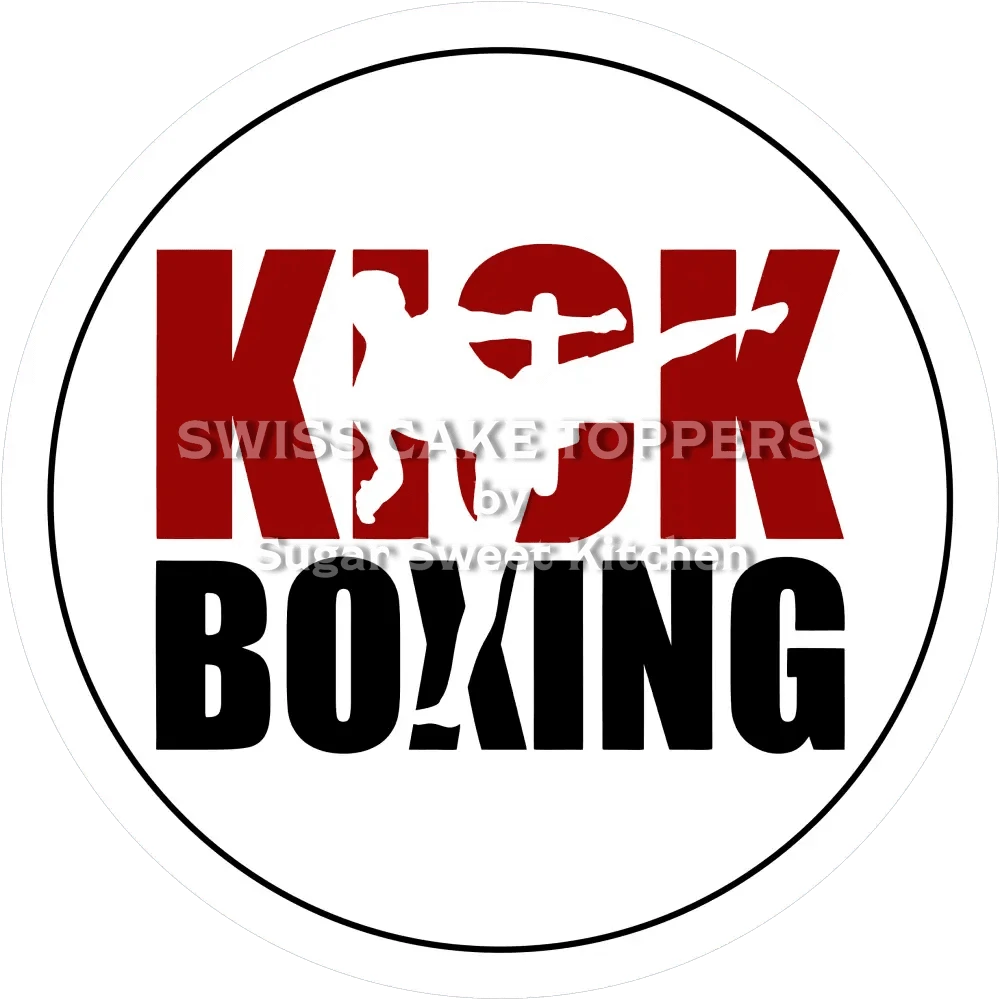 Sportilicher Kick-Box-Tortenaufleger10 - personalisierbar - Fondant- Torten- & Cupcakeaufleger Sugar Sweet Kitchen
