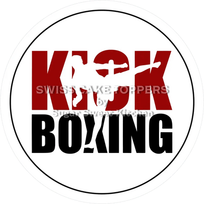 Sportilicher Kick-Box-Tortenaufleger10 - personalisierbar