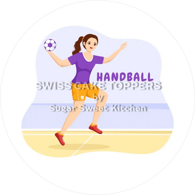 Sportlicher Handball-Tortenaufleger4 - personalisierbar