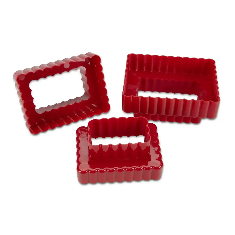 Städter Ausstecher-Set rechteckig gewellt / 3Stk. - Keksausstecher Sugar Sweet Kitchen