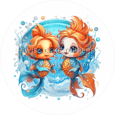 Sternzeichen Fische-Tortenaufleger1 - personalisierbar