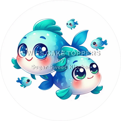 Sternzeichen Fische-Tortenaufleger6 - personalisierbar