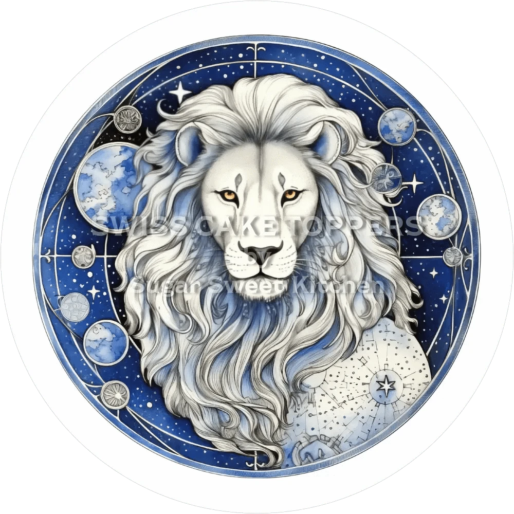 Sternzeichen Löwe-Tortenaufleger3 - personalisierbar - Fondant- Torten- & Cupcakeaufleger Sugar Sweet Kitchen