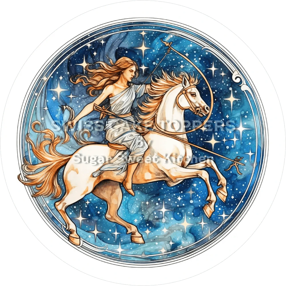 Sternzeichen Schütze-Tortenaufleger3 - personalisierbar - Fondant- Torten- & Cupcakeaufleger Sugar Sweet Kitchen