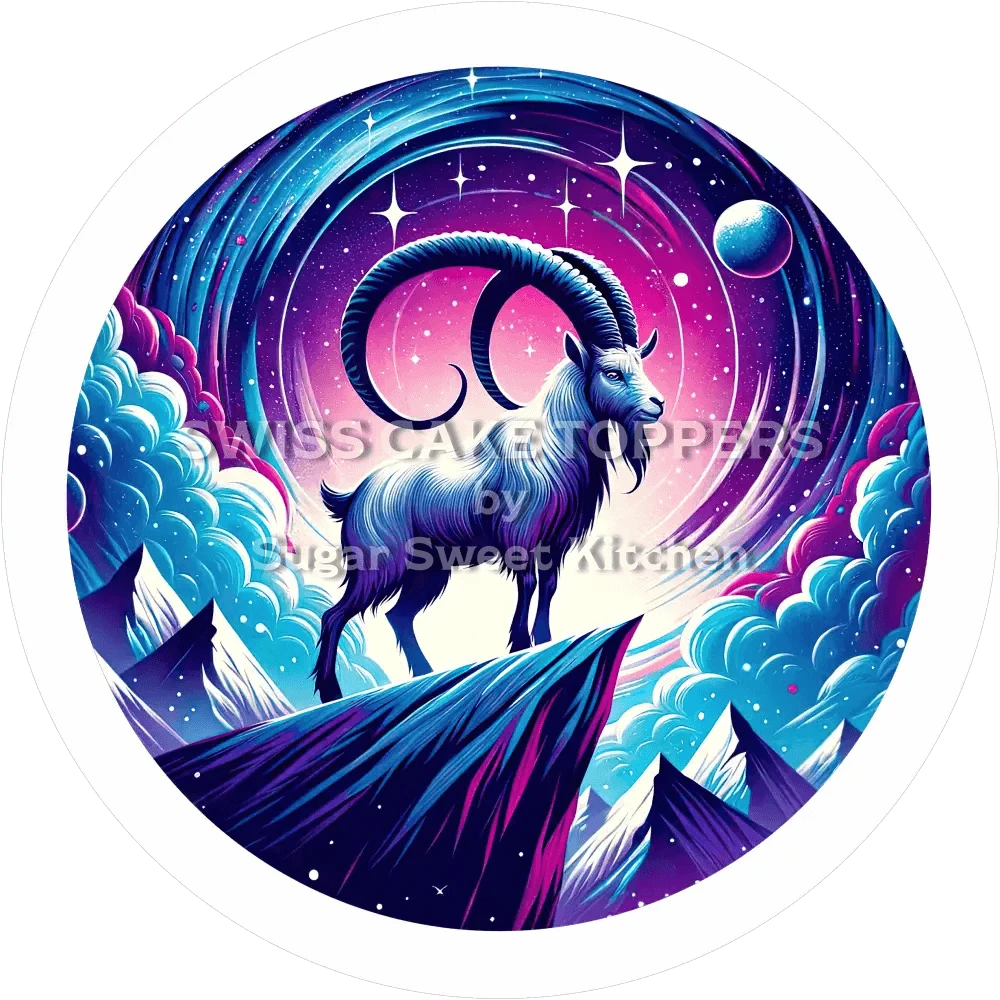 Sternzeichen Steinbock-Tortenaufleger5 - personalisierbar - Fondant- Torten- & Cupcakeaufleger Sugar Sweet Kitchen