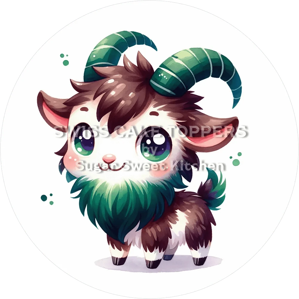 Sternzeichen Steinbock-Tortenaufleger6 - personalisierbar - Fondant- Torten- & Cupcakeaufleger Sugar Sweet Kitchen
