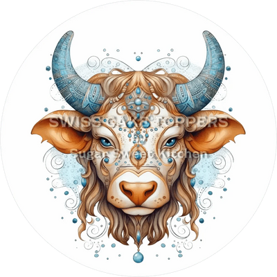 Sternzeichen Stier-Tortenaufleger1 - personalisierbar