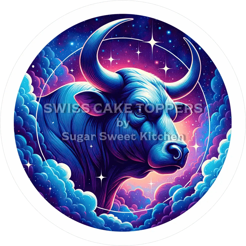 Sternzeichen Stier-Tortenaufleger5 - personalisierbar - Fondant- Torten- & Cupcakeaufleger Sugar Sweet Kitchen